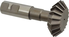 Keo - 2-1/4° 2-1/4" Cut Diam, 3/4" Cut Width, 7/8" Shank, High Speed Steel Double-Angle Cutter - Apex Tool & Supply