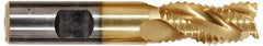 Niagara Cutter - 5/8" Diam, Coarse Pitch, 1-1/4" LOC, 3 Flute Cobalt Roughing Square End Mill - Uncoated, 3-1/2" OAL, 5/8" Shank Diam, Single End, Centercutting, 36° Helix - Apex Tool & Supply