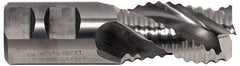 Niagara Cutter - 1" Diam, Coarse Pitch, 1-1/2" LOC, 3 Flute Cobalt Roughing Square End Mill - Uncoated, 3-3/4" OAL, 3/4" Shank Diam, Single End, Centercutting, 36° Helix - Apex Tool & Supply
