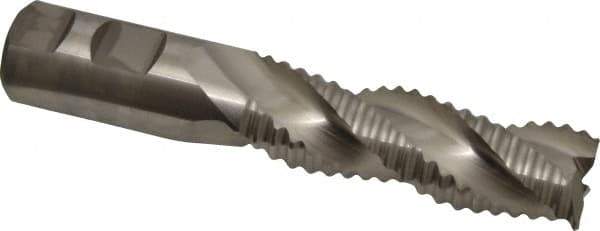Niagara Cutter - 1" Diam, Coarse Pitch, 3" LOC, 3 Flute Cobalt Roughing Square End Mill - Uncoated, 5-1/2" OAL, 1" Shank Diam, Single End, Centercutting, 36° Helix - Apex Tool & Supply