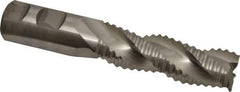 Niagara Cutter - 1" Diam, Coarse Pitch, 3" LOC, 3 Flute Cobalt Roughing Square End Mill - Uncoated, 5-1/2" OAL, 1" Shank Diam, Single End, Centercutting, 36° Helix - Apex Tool & Supply