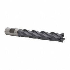 Niagara Cutter - 3/4" Diam, Fine Pitch, 4-1/8" LOC, 4 Flute Cobalt Roughing Square End Mill - TiAlN Finish, 6-3/8" OAL, 3/4" Shank Diam, Single End, 30° Helix - Apex Tool & Supply