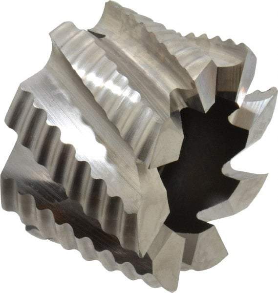 Keo - 2-1/2" Diam, 1" Arbor Hole Diam, 1-5/8" Length of Cut, 8 Flute, Cobalt, Rougher Shell End Mill - Right Hand Cut, Right Hand Spiral Flute, Uncoated - Apex Tool & Supply