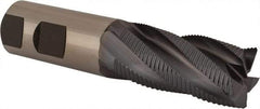 Niagara Cutter - 1" Diam, Fine Pitch, 2" LOC, 5 Flute Cobalt Roughing Square End Mill - TiCN Finish, 4-1/2" OAL, 1" Shank Diam, Single End, Centercutting, 30° Helix - Apex Tool & Supply