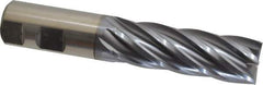 Niagara Cutter - 1", 3" LOC, 1" Shank Diam, 5-1/2" OAL, 6 Flute, Cobalt Square End Mill - Single End, TiCN Finish, Spiral Flute, 30° Helix, Centercutting, Right Hand Cut, Right Hand Flute, Series SPC408 - Apex Tool & Supply