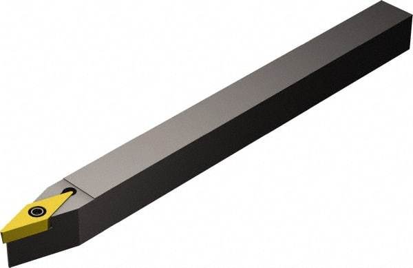 Sandvik Coromant - SVVBN-S, Neutral Cut, 17.5° Lead Angle, 10mm Shank Height x 10mm Shank Width, Neutral Rake Indexable Turning Toolholder - 125mm OAL, VBMT 11 03 04, VBMT 221 Insert Compatibility, Series CoroTurn 107 - Apex Tool & Supply