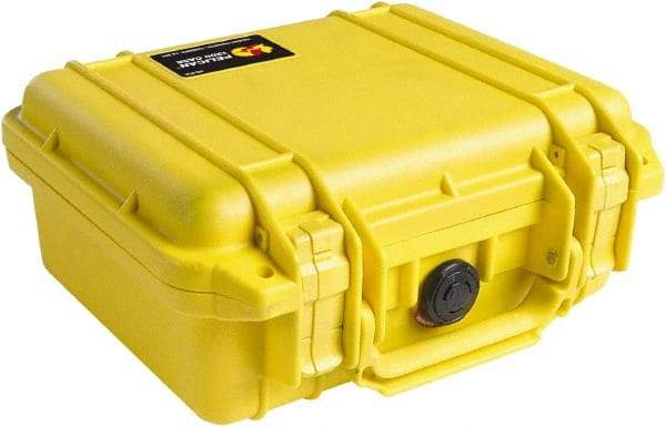 Pelican Products, Inc. - 9-11/16" Wide x 4-7/8" High, Clamshell Hard Case - Yellow, Polyethylene - Apex Tool & Supply