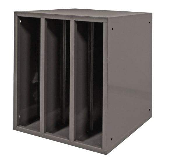 Durham - Gray Hydraulic Hose Cabinet - 25" Wide x 25" High x 23" Deep, Steel - Apex Tool & Supply