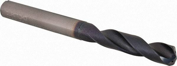 Sumitomo - 9.8mm 135° Solid Carbide Screw Machine Drill Bit - TiAlCr/TiSi Finish, 50mm Flute Length, 106mm OAL, Through Coolant - Apex Tool & Supply