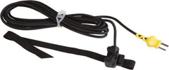 Cooper - -25 to 300°F, K Pipe Strap, Thermocouple Probe - 10 Ft. Cable Length, Mini Connector, 2 Sec Response Time - Apex Tool & Supply