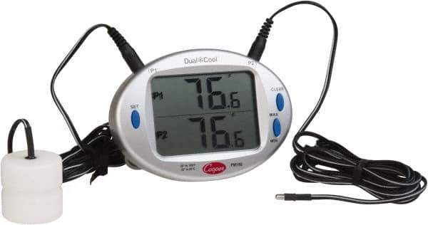Cooper - -25 to 180°F Digital Panel Thermometer - 3-Digit LCD Display, AAA Battery Power - Apex Tool & Supply