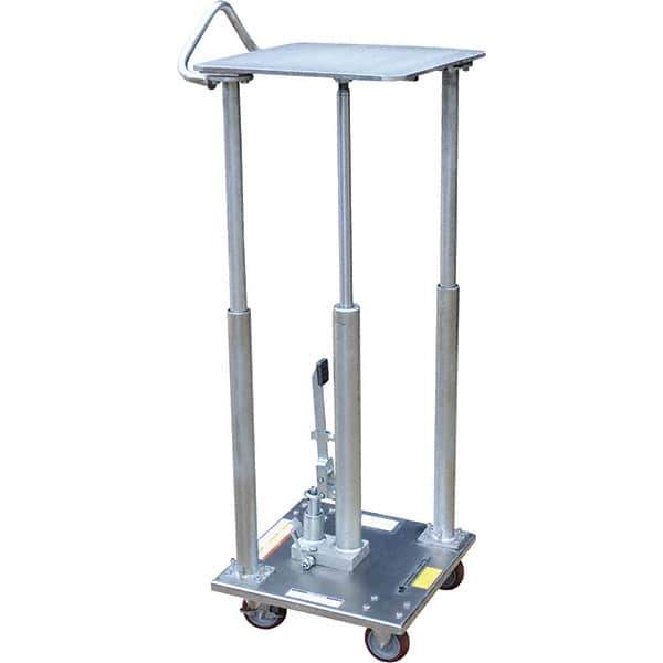 Vestil - 500 Lb Capacity Hydraulic Post Table - 31" to 49" Lift Height, 18" Platform Length x 18" Platform Width - Apex Tool & Supply