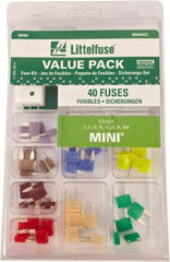 Littelfuse - Fuse Service Kits Compatible Fuse Class: ATO Includes: 5 each of 3, 5, 7.5, 10, 15, 20, 25, 30 amp mini fuses and one tester/puller - Apex Tool & Supply
