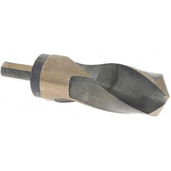 Made in USA - 1-3/8" High Speed Steel, 118° Point, Round with Flats Shank Maintenance Drill Bit - Apex Tool & Supply