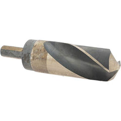 Made in USA - 1-5/16" High Speed Steel, 118° Point, Round with Flats Shank Maintenance Drill Bit - Apex Tool & Supply