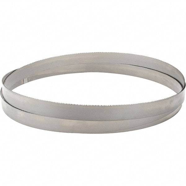 M.K. MORSE - 8 to 12 TPI, 10' 10-1/2 Long x 1" Wide x 0.035" Thick, Welded Band Saw Blade - Bi-Metal, Toothed Edge, Modified Raker Tooth Set, Flexible Back, Contour Cutting - Apex Tool & Supply