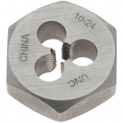 Import - Hex Rethreading Dies   Thread Size: #10-24    Hex Size (Inch): 19/32 - Exact Industrial Supply