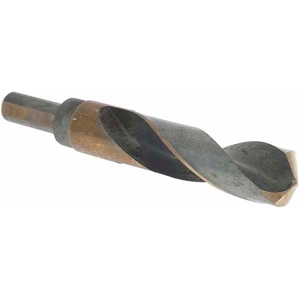 Made in USA - 53/64" High Speed Steel, 135° Point, Round with Flats Shank Maintenance Drill Bit - Apex Tool & Supply