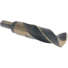 Made in USA - 27/32" High Speed Steel, 135° Point, Round with Flats Shank Maintenance Drill Bit - Apex Tool & Supply