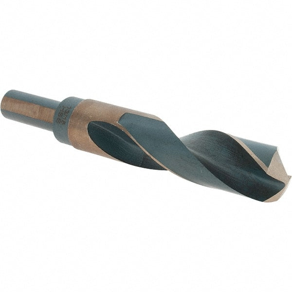 Made in USA - 13/16" High Speed Steel, 135° Point, Round with Flats Shank Maintenance Drill Bit - Apex Tool & Supply