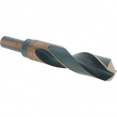 Made in USA - 13/16" High Speed Steel, 135° Point, Round with Flats Shank Maintenance Drill Bit - Apex Tool & Supply