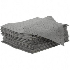 Brady SPC Sorbents - 19.45 Gal Capacity per Package, Universal Pad - 18" Long x 15" Wide, Gray - Apex Tool & Supply