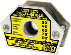 Mag-Mate - 4-3/8" Wide x 1-9/16" Deep x 3" High Ceramic Magnetic Welding & Fabrication Square - 110 Lb Average Pull Force - Apex Tool & Supply