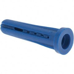 Value Collection - #8 to #10 Screw, 3/16" Diam, 7/8" Long, Plug Drywall & Hollow Wall Anchor - Plastic, Use with Concrete/Masonry, Drywall & Wallboard - Apex Tool & Supply