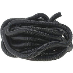 Value Collection - 0.95" ID, Black/Gray Nylon Corrugated Cable Sleeve - 50' Coil Length, -40 to 300°F - Apex Tool & Supply