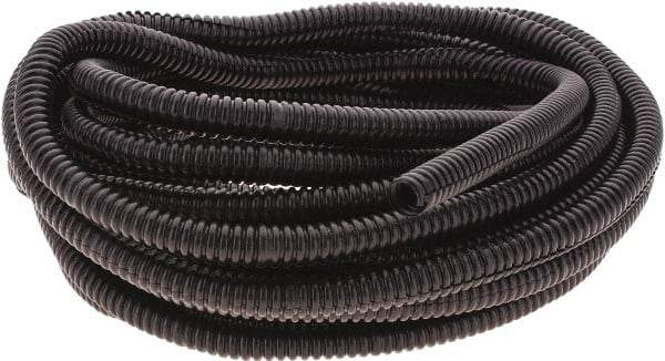 Value Collection - 25' Long, Flexible Wire Loom Conduit - Plastic, 1/4" ID - Apex Tool & Supply