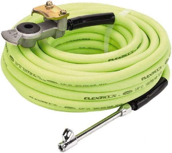 Legacy - Air Compressor Truck Tire Inflator Kit - 300 psi, 3/8" ID x 50' Flexzilla Air Hose; Glad-Hand Attachment; 30° Dual Air Chuck - Apex Tool & Supply