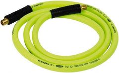 Legacy - 1/2" ID x 0.74" OD 8' Long Lead-In Whip Hose - MNPT x MNPT Ends, 300 Working psi, 140°, 3/8" Fitting, Green - Apex Tool & Supply