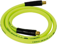 Legacy - 1/2" ID x 0.74" OD 6' Long Lead-In Whip Hose - FNPT x MNPT Swivel Ends, 300 Working psi, 140°, 3/8" Fitting, Green - Apex Tool & Supply