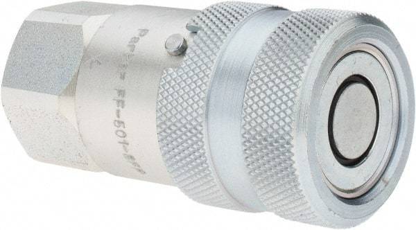 Parker - 1/2 NPSF Steel Hydraulic Hose Coupler - -8 Hose Size, 1/2" Hose Diam - Apex Tool & Supply