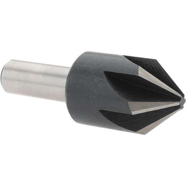Value Collection - 1" Head Diam, 1/2" Shank Diam, 6 Flute 82° High Speed Steel Countersink - Apex Tool & Supply