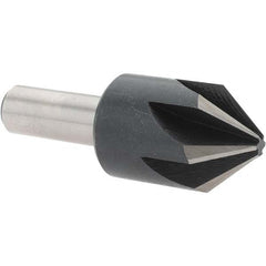 Value Collection - 1" Head Diam, 1/2" Shank Diam, 6 Flute 82° High Speed Steel Countersink - Apex Tool & Supply