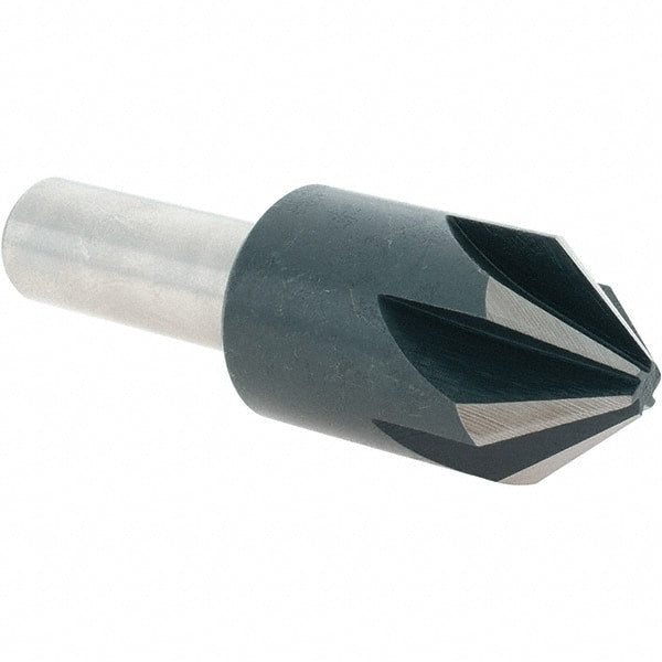 Value Collection - 7/8" Head Diam, 1/2" Shank Diam, 6 Flute 82° High Speed Steel Countersink - Apex Tool & Supply