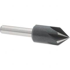 Value Collection - 1/2" Head Diam, 1/4" Shank Diam, 6 Flute 82° High Speed Steel Countersink - Apex Tool & Supply