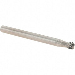 Value Collection - 1/8" Cut Diam, 1/8" Shank Diam, Ball Head Burr - Carbide, 3/32" LOC, 1-1/2" OAL - Apex Tool & Supply