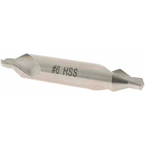Value Collection - #6 Plain Cut 60° Incl Angle High Speed Steel Combo Drill & Countersink - Apex Tool & Supply