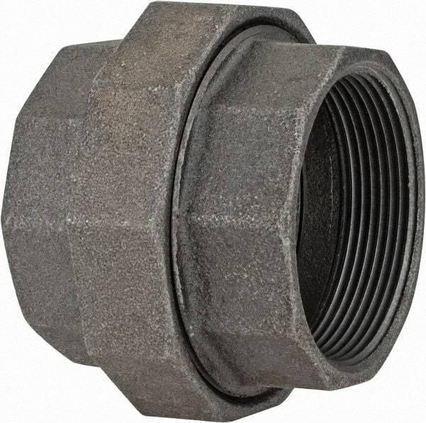 Value Collection - Class 150, 3" Black Pipe Union - Threaded, Malleable Iron - Apex Tool & Supply