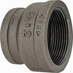 Value Collection - Class 150, 2-1/2 x 2" Black Pipe Reducing Bushing - Threaded, Malleable Iron - Apex Tool & Supply