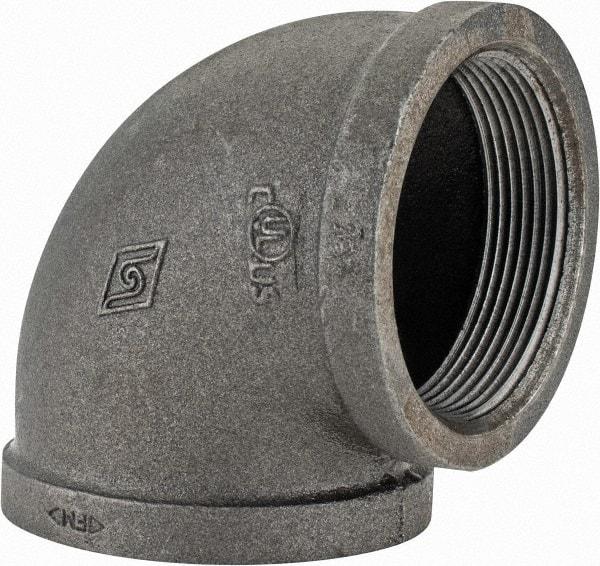 Value Collection - Class 150, 3" Black Pipe 90° Elbow - Threaded, Malleable Iron - Apex Tool & Supply