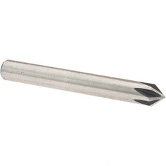 Value Collection - 1/4" Head Diam, 1/4" Shank Diam, 6 Flute 82° High Speed Steel Countersink - Apex Tool & Supply