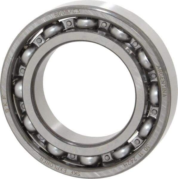 SKF - 40mm Bore Diam, 68mm OD, Open Deep Groove Radial Ball Bearing - 15mm Wide, 1 Row, Round Bore, 11,600 Nm Static Capacity, 17,800 Nm Dynamic Capacity - Apex Tool & Supply