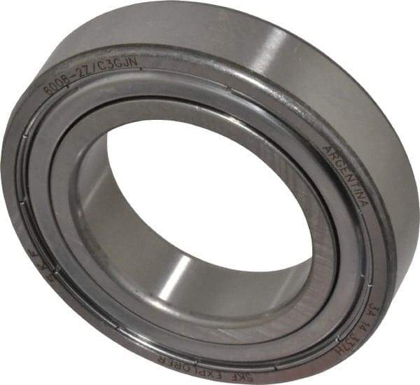 SKF - 40mm Bore Diam, 68mm OD, Double Shield Deep Groove Radial Ball Bearing - 15mm Wide, 1 Row, Round Bore, 11,600 Nm Static Capacity, 17,800 Nm Dynamic Capacity - Apex Tool & Supply