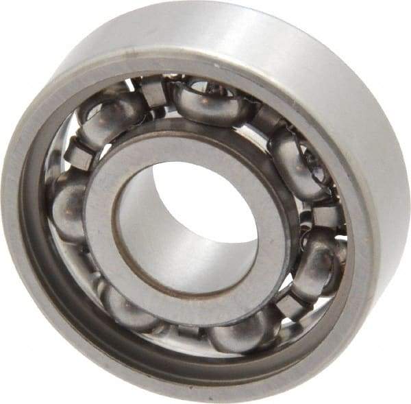 SKF - 8mm Bore Diam, 22mm OD, Open Deep Groove Radial Ball Bearing - 7mm Wide, 1 Row, Round Bore, 1,370 Nm Static Capacity, 3,450 Nm Dynamic Capacity - Apex Tool & Supply