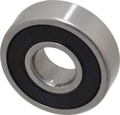 SKF - 12mm Bore Diam, 32mm OD, Double Seal Deep Groove Radial Ball Bearing - 10mm Wide, 1 Row, Round Bore, 3,100 Nm Static Capacity, 7,280 Nm Dynamic Capacity - Apex Tool & Supply