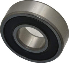 SKF - 15mm Bore Diam, 35mm OD, Double Seal Deep Groove Radial Ball Bearing - 11mm Wide, 1 Row, Round Bore, 3,750 Nm Static Capacity, 8,060 Nm Dynamic Capacity - Apex Tool & Supply
