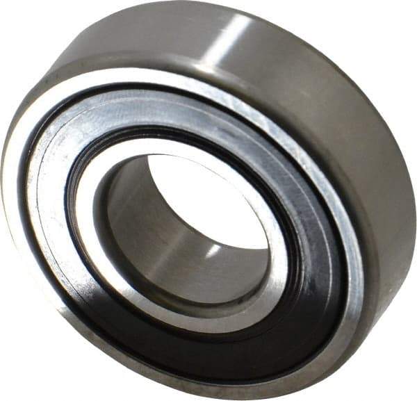 SKF - 20mm Bore Diam, 47mm OD, Double Seal Deep Groove Radial Ball Bearing - 14mm Wide, 1 Row, Round Bore, 6,550 Nm Static Capacity, 13,500 Nm Dynamic Capacity - Apex Tool & Supply